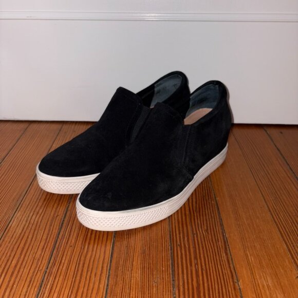Caslon Black Suede Wedge Slipons/Sneakers - Picture 8 of 14